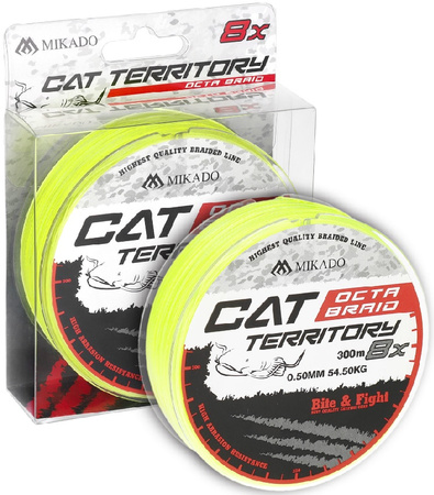 Plecionka MIKADO Octa CAT Teritory 300m - kolor fluo żółty