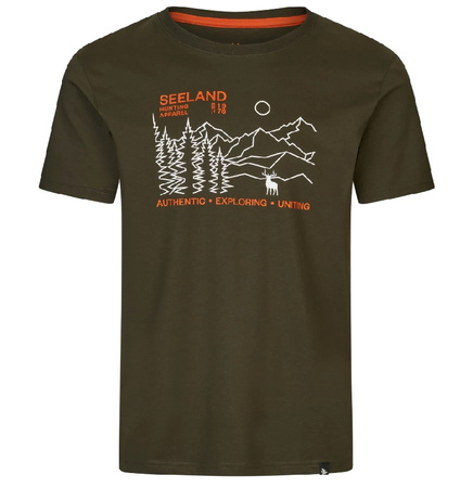 Koszulka SEELAND Landscape T-shirt pine green