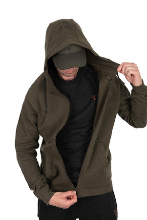 Lekka bluza dla karpiarza FOX Green Black Hoodie w kolorze zielono-czarnym