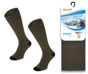 Ciepłe zimowe skarpety GRAFF FOREST Warm - w kolorze zielonym