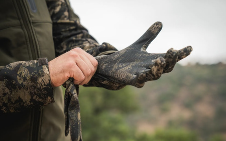 Zestaw Seeland komin / maska + rękawice 40461 Aero Camo Cover - w rozmiarze