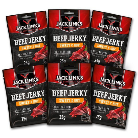 Beef jerky Jack Links suszona wołowina Sweet & Hot 6x25g