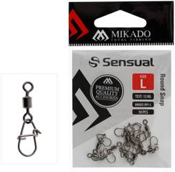 Agrafka z krętlikiem MIKADO Round Snap 10szt