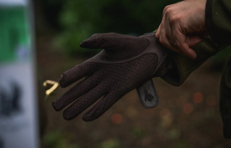 Rękawice strzeleckie SEELAND Aim Shooting - miękka skóra - brąz
