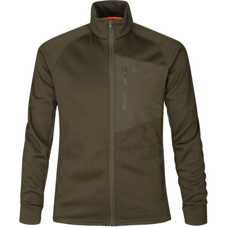 Sweter myśliwski z zamkiem - Seeland Key - Point fleece zielony 2XL