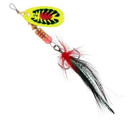 Błystka obrotowa Mikado Blaster z chwostem Fluo Żuk nr 4 8g