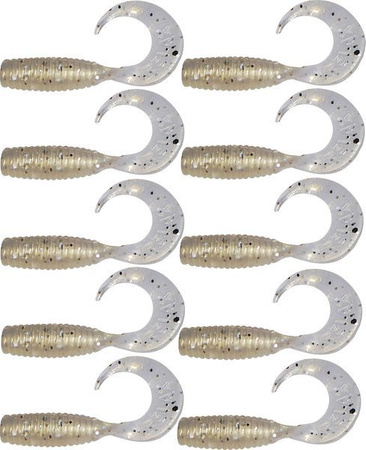 Zestaw twisterów RELAX 4cm 10szt vr1-ts020 Gold Pearl Silver Glitter