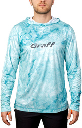 Bluza UPF50 GRAFF z kapturem 964-CL-15/1 błękit