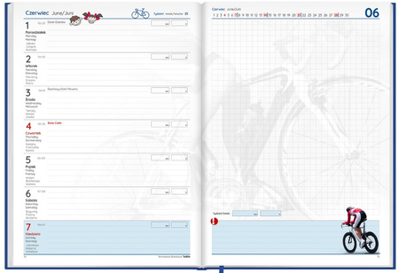Terminarz rowerowy KALENDARZ książkowy 2026