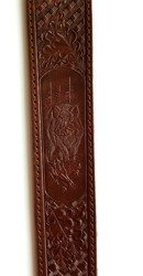 Ekskluzywny skórzany pas do broni  - motyw DZIK