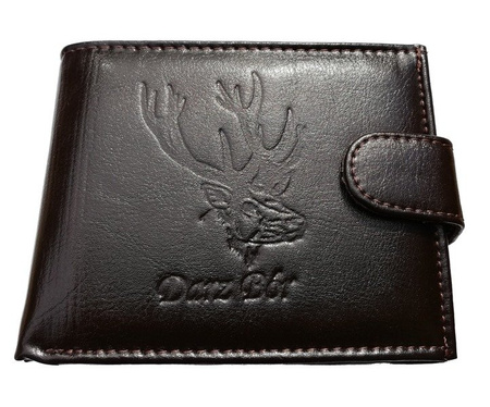 Elegancki portfel dla myśliwego Jeleń byk poziom