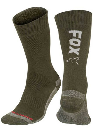 Skarpety termiczne dla wędkarza FOX Thermolite Socks Green Silver