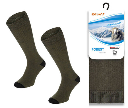 Ciepłe zimowe skarpety GRAFF FOREST Warm - w kolorze zielonym