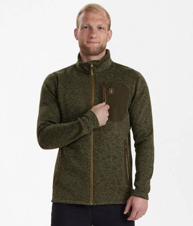 Sweter bluza z zamkniem Deerhunter Sarek olive kolor oliwkowy
