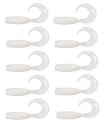 Zestaw twisterów RELAX 4cm 10szt białe mleko