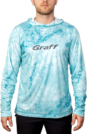 Bluza UPF50 GRAFF z kapturem 964-CL-15/1 błękit