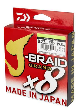 Plecionka spinningowa DAIWA J-Braid Grand X8 135m FLUO
