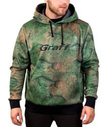 Bluza z kapturem motyw KARP 231-BL-7 zielona L