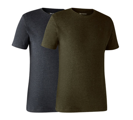 T-shirt koszulka DEERHUNTER Basic 2-pak - kolor melange