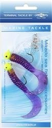 Przywieszka MIKADO Jighead Rig Violet 7,5cm 2x6g
