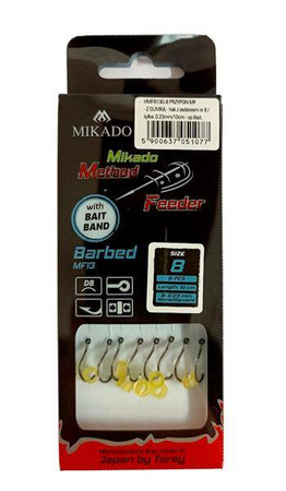 Haczyk przypon MIKADO Method Feeder z gumką B13G nr 8 0,23mm