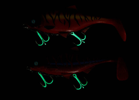 Dozbrojka z krętlikiem Mikado double JAWS EVO Stinger Fluo 25kg nr 1/0 1szt 