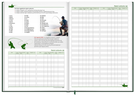 Terminarz wędkarski KALENDARZ książkowy 2026