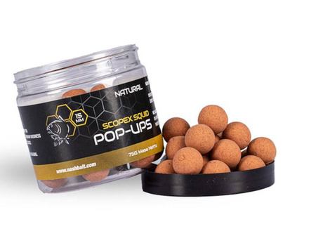 NASH Scopex Squid Pop Ups 15mm 75g brązowe - Pływające kulki przynętowe NASH