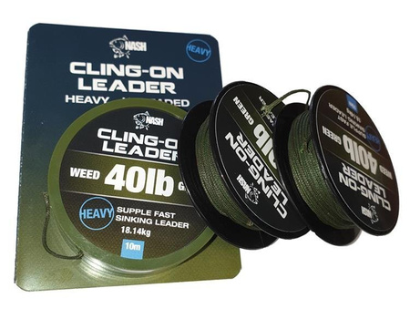 Plecionka przyponowa NASH Cling-ON Weed Green Leadcore bez rdzenia kolor zielony 40lb 10m