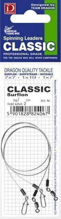 Przypon spinningowy DRAGON Surflon 1x7 Classic 9kg 20cm 2szt