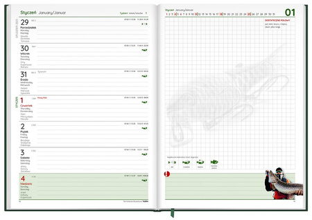 Terminarz wędkarski KALENDARZ książkowy 2026