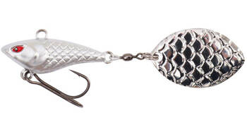 Przynęta na okonia wirujący ogonek M-Tail Mikado Silver 7cm 12g