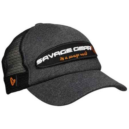 Czapka wędkarska z daszkiem TRUCKER Savage Gear Atttiude Grey szara