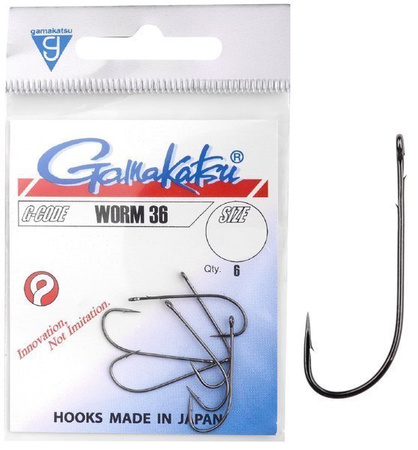 Haczyki GAMAKATSU Worm 36