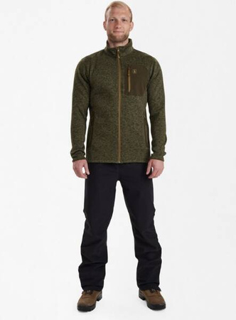 Sweter bluza z zamkniem Deerhunter Sarek olive kolor oliwkowy