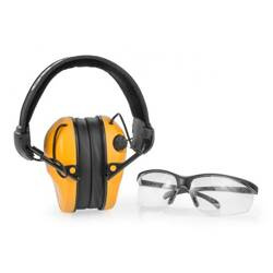 Ochronniki słuchu aktywne RealHunter Active PRO orange. + okulary