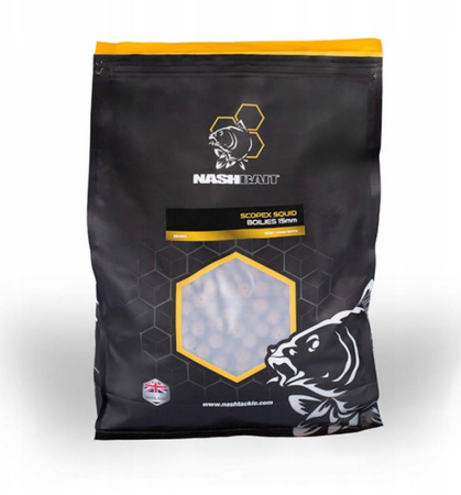 NASH Scopex Squid Boilies - Kulki proteinowe zanętowe NASH 15mm 1kg