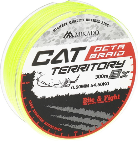 Plecionka MIKADO Octa CAT Teritory 300m - kolor fluo żółty
