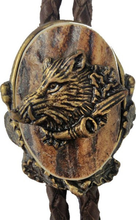 Krawatnik bolo myśliwskie krawatka - motyw Dzik sygnałówka