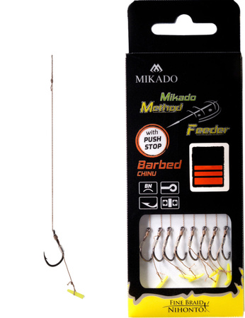 Przypon Push Stop Method Feeder Mikado na plecionce 10 0,12mm 10cm