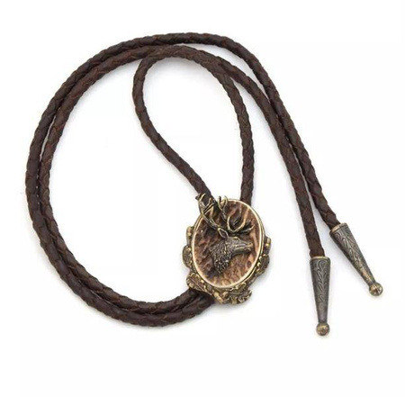 Krawatnik bolo myśliwskie krawatka - motyw dostojny Jeleń medalion