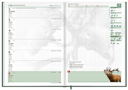 Terminarz łowiecki KALENDARZ dla myśliwego książkowy 2026