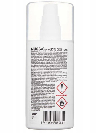 Mugga SPRAY komary kleszcze STRONG 50% Deet 75ml