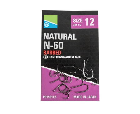 Preston Natural N-60 Hooks - haczyki do większych przynęt - roz. 10