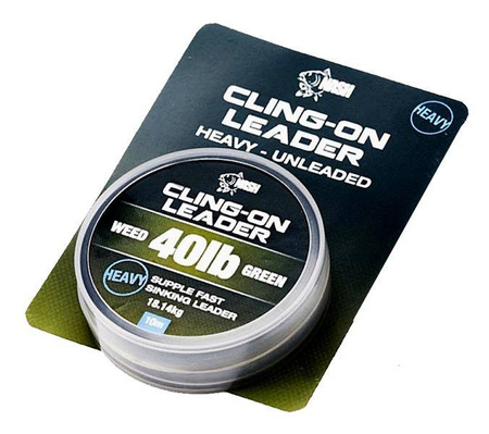 Plecionka przyponowa NASH Cling-ON Weed Green Leadcore bez rdzenia kolor zielony 40lb 10m