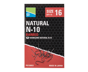 Preston Natural N-10 Hooks - haczyki wędkarskie do spławika i feedera - roz. 16