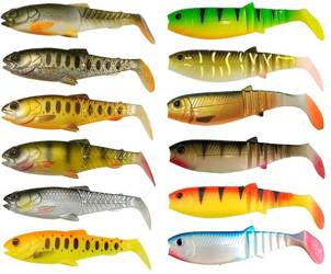 Zestaw GUM na okonia SG CANNIBAL 6,8cm 12szt