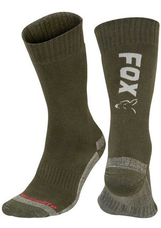Skarpety termiczne dla wędkarza FOX Thermolite Socks Green Silver