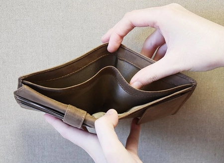 Elegancki portfel skórzany dla myśliwego Jeleń byk Rykowisko – brązowy -12x10cm.