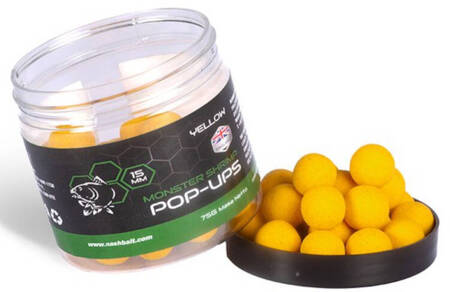 Kulki NASH Monster Shrimp Pop Ups Yellow 12mm 75g